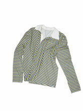 Vintage Color-Block Striped Polo Shirt